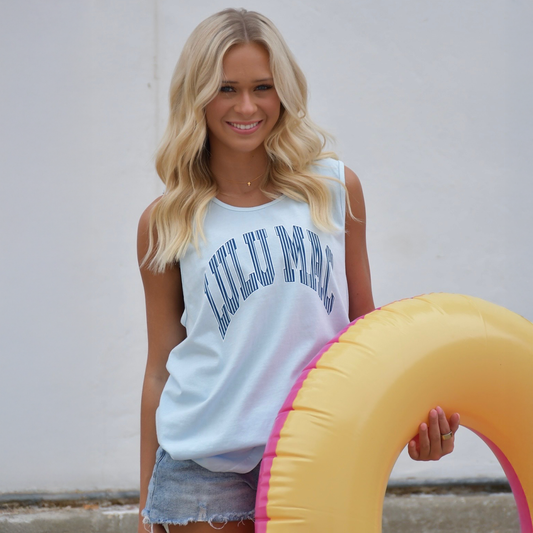 Stripe Lulu Mac Adult Comfort Colors Tank (multiple colors)