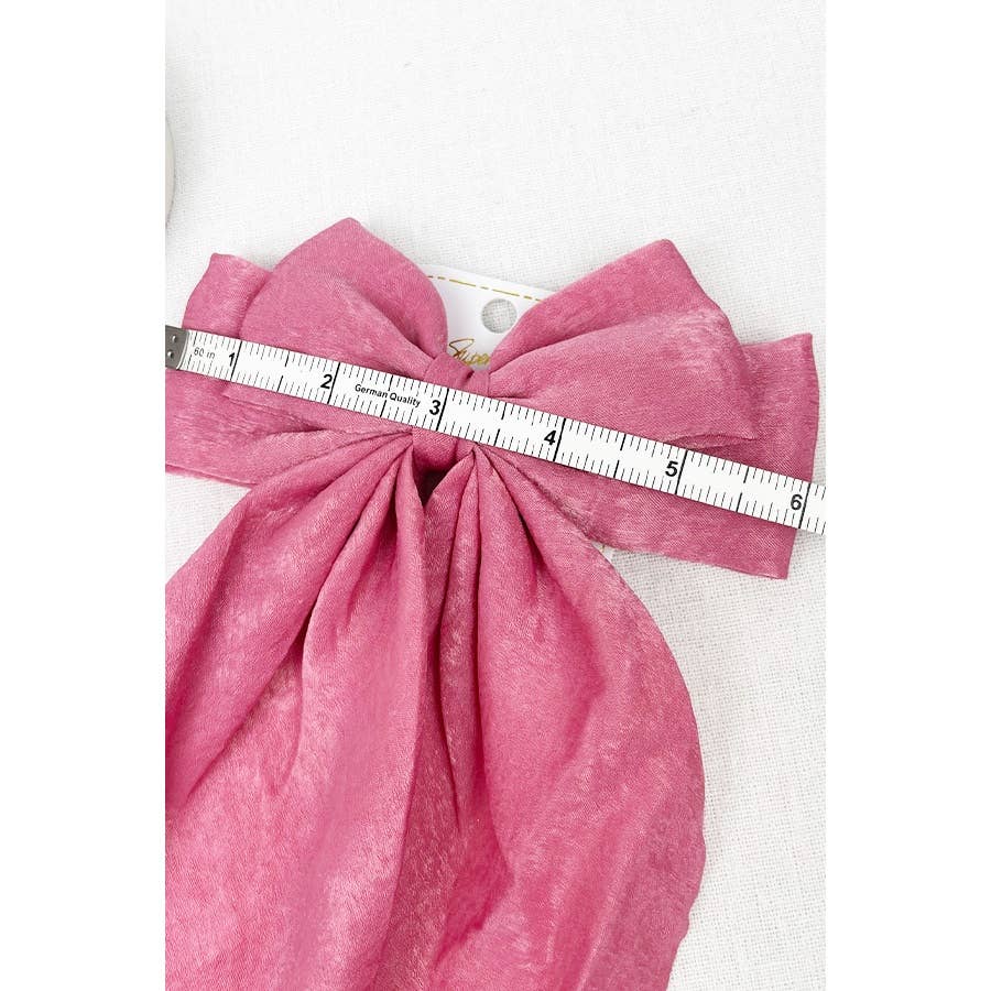 Dull Satin French Bow Hair Barrettes