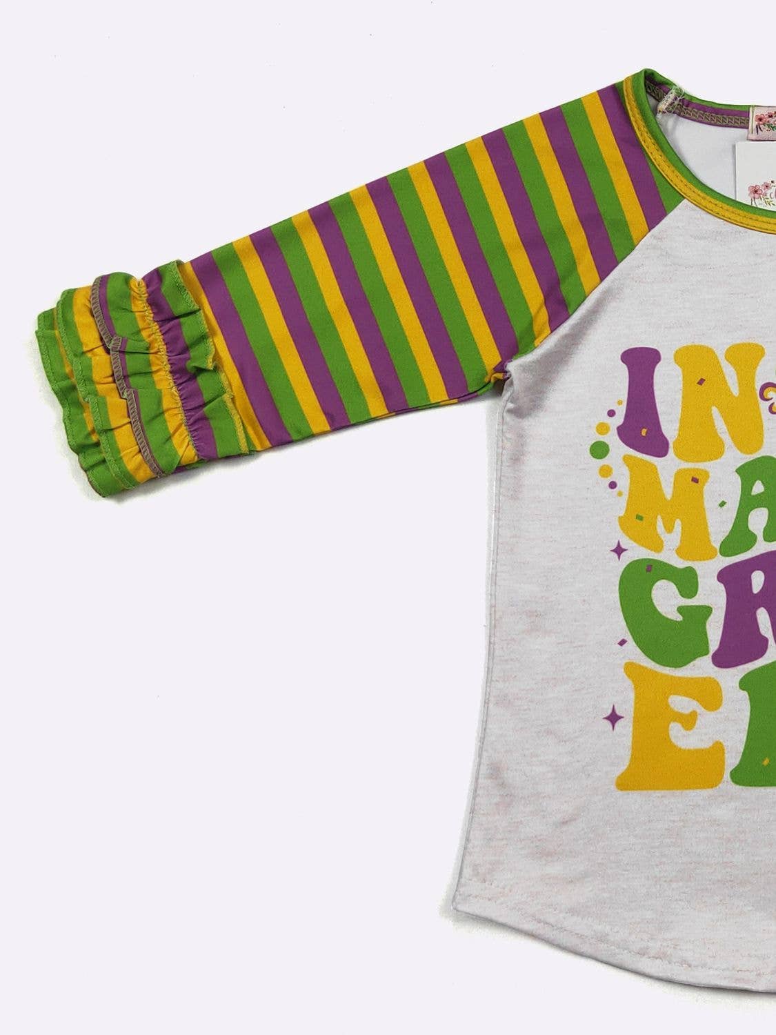 Mardi Gras Era Girls Raglan