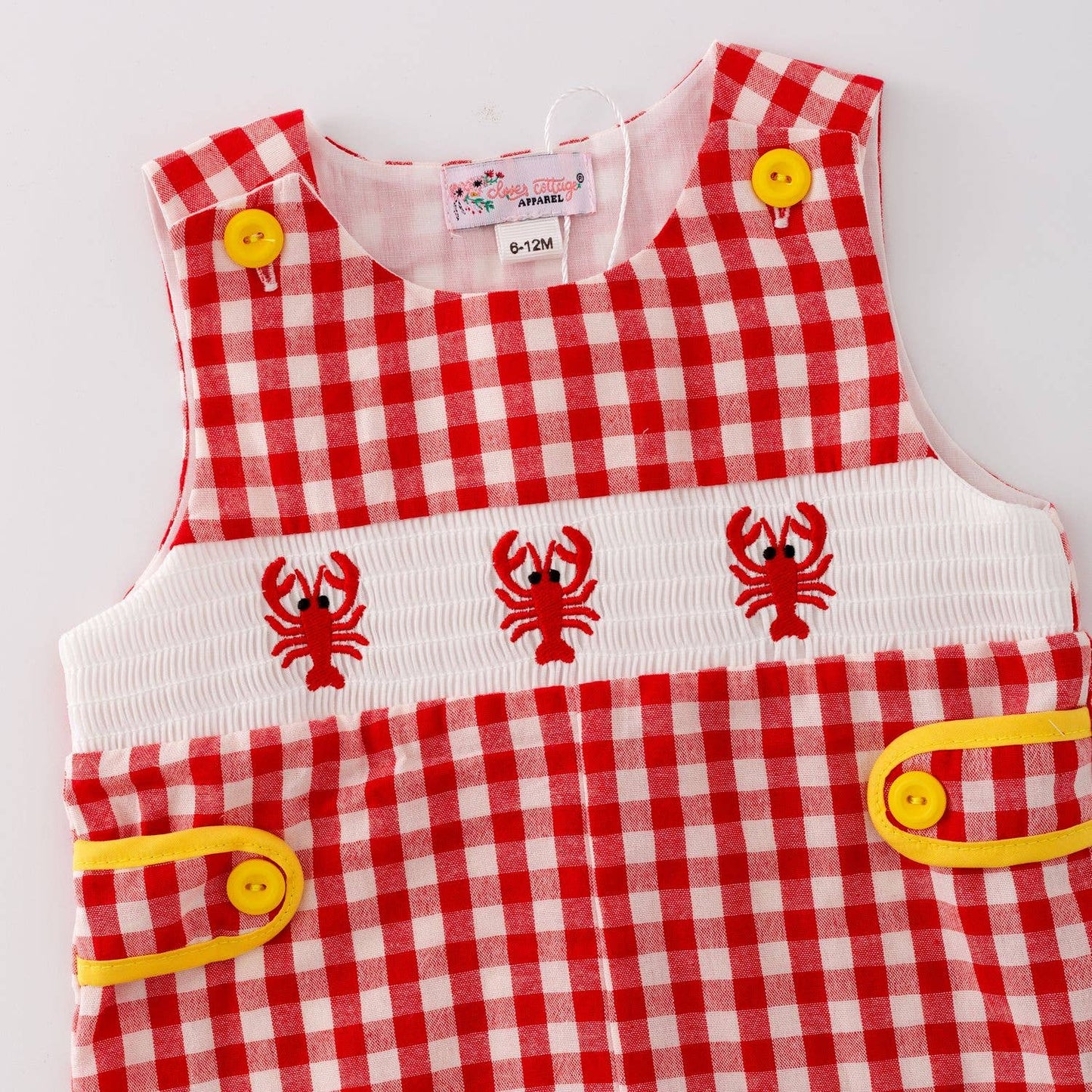 Crawfish Smocked Baby Jon Jon