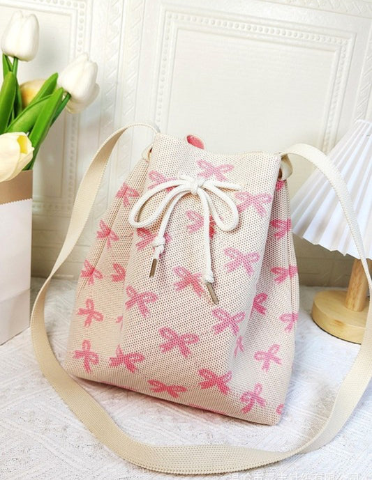 Coquette Bowknot Bucket Crossbody
