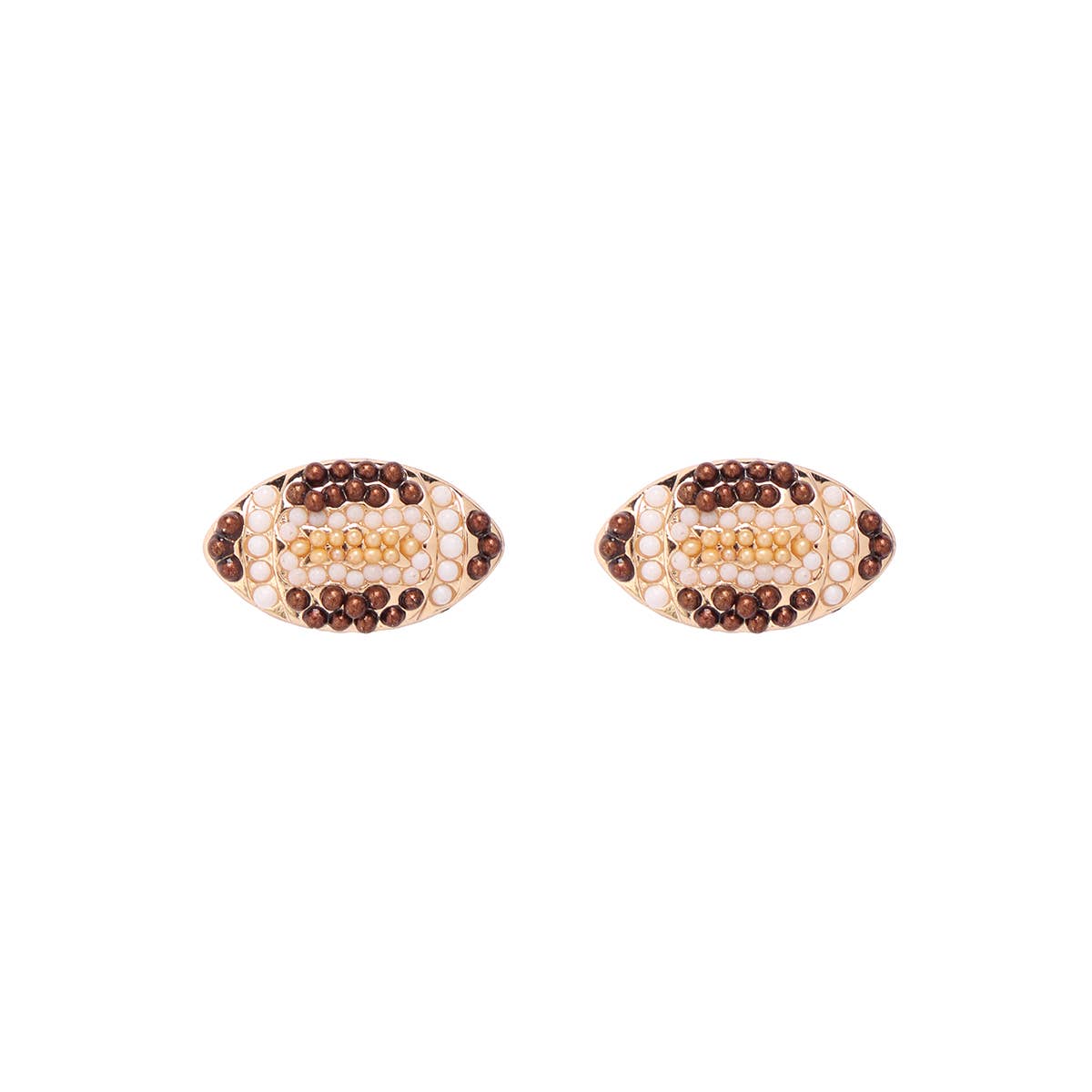 SPORTS SEED BEAD STUD EARRINGS