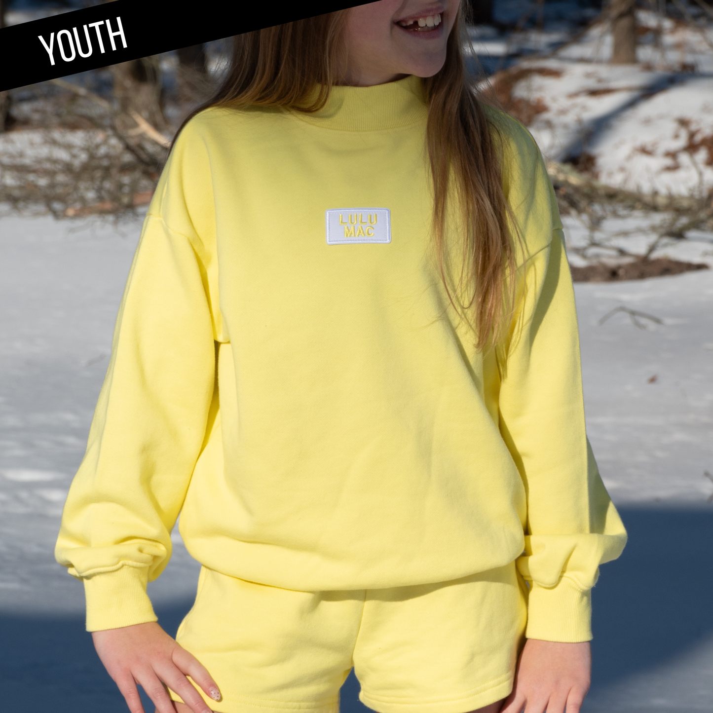 Lulu Mac KID LONGSLEEVE TERRY CLOTH Mock-neck (Multiple Colors)