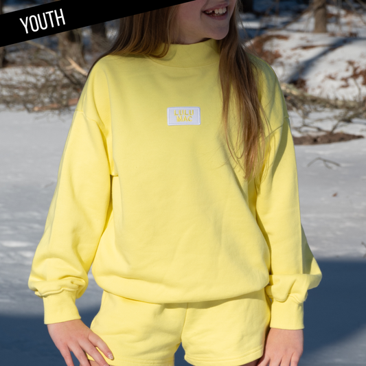 Lulu Mac KID LONGSLEEVE TERRY CLOTH Mock-neck (Multiple Colors)