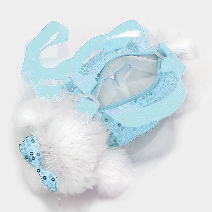 Furry Puppy Dog Doll Crossbody Bag
