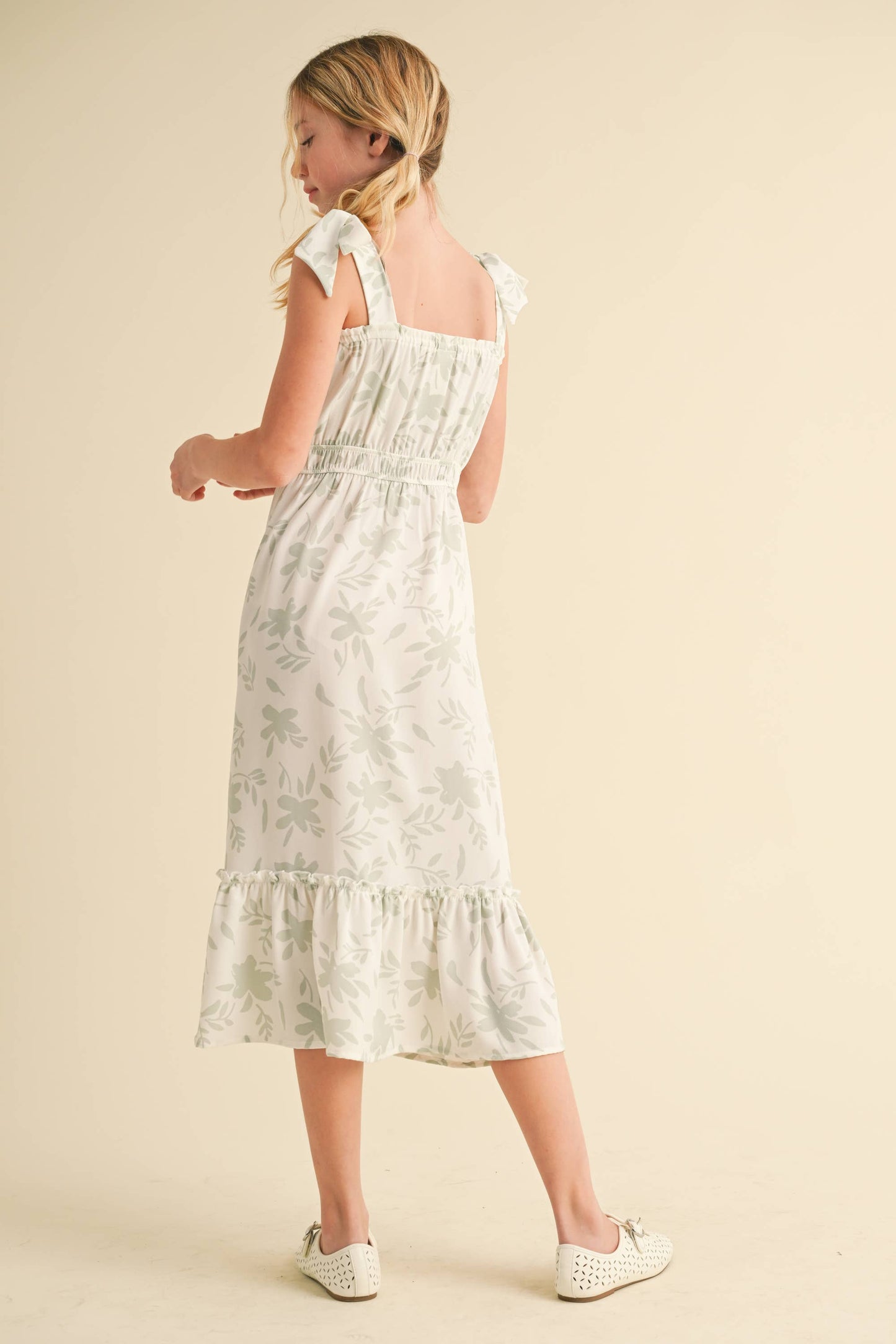 TWEEN GIRLS KIDS STRAPPY JULIETTE WAIST MIDI DRESS