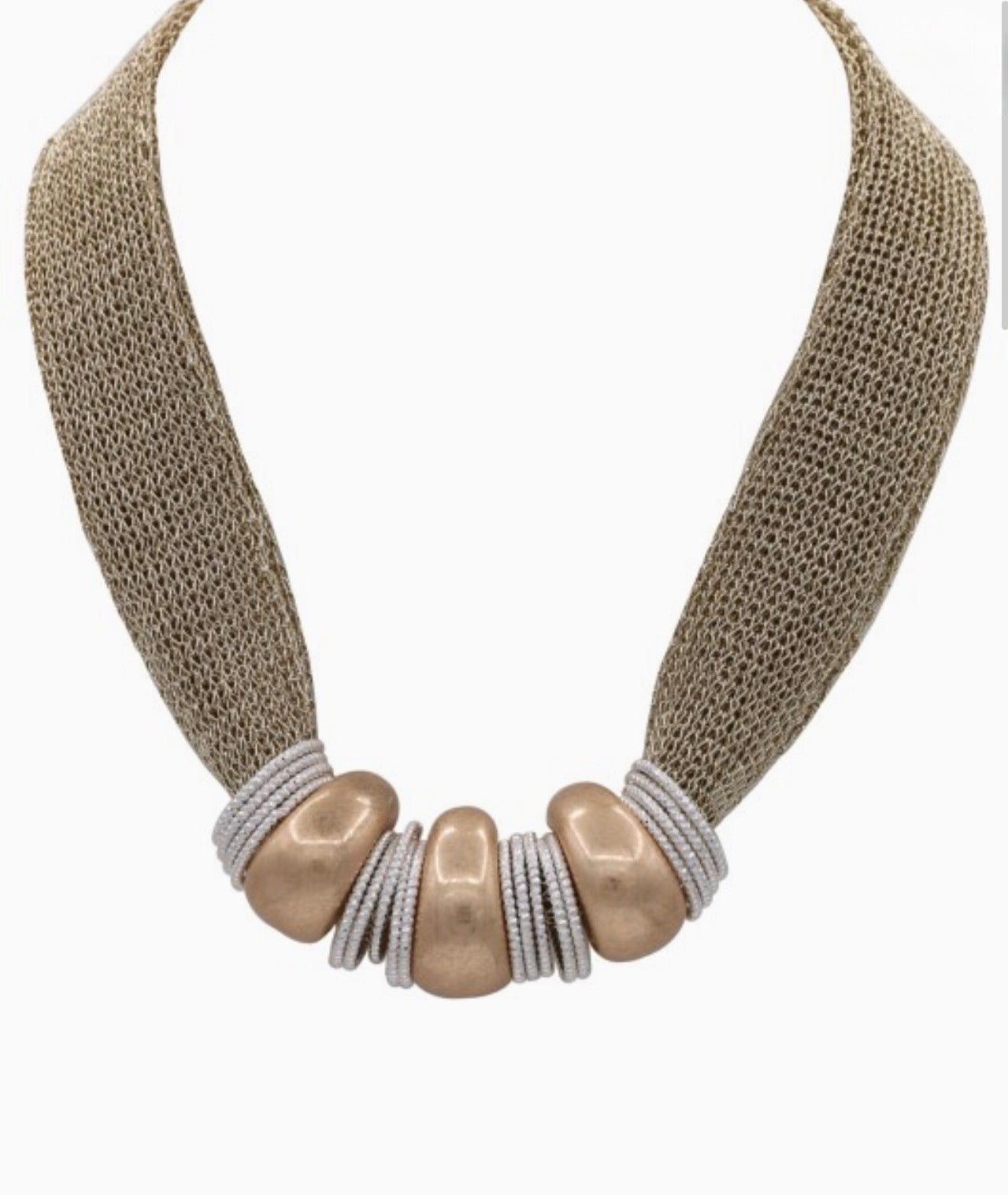 Ball Mesh Statement Necklace