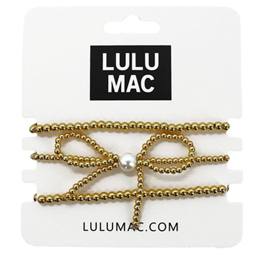Gold Bow 3 Piece Set
