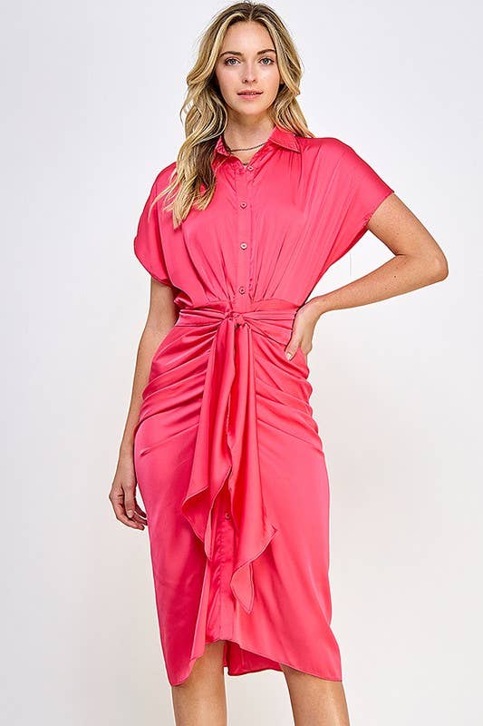 Charmeus Midi Collared Dress for Women