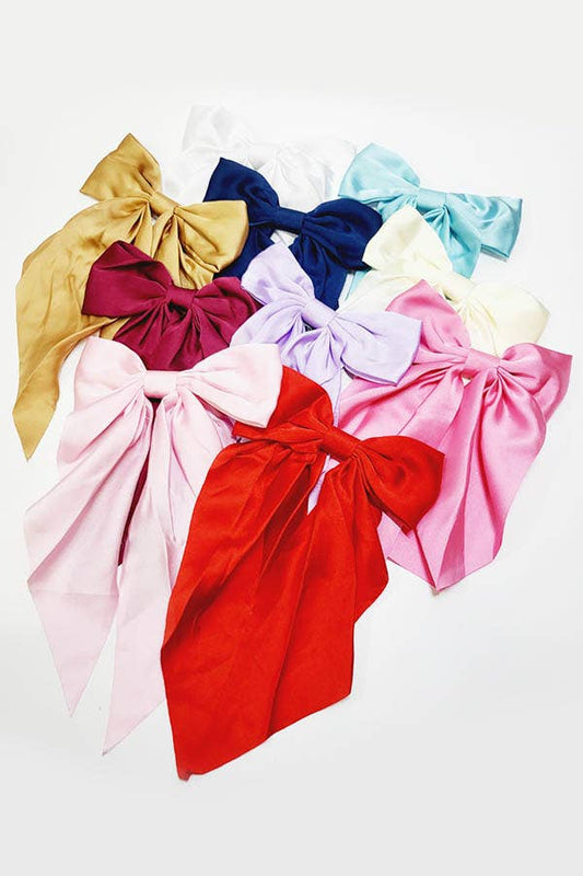 Satin Long Tail Hair Bow