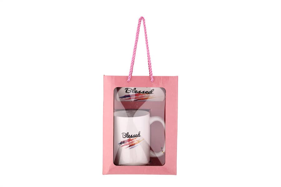 Blessed Themed Coffee Mug and Coaster Set