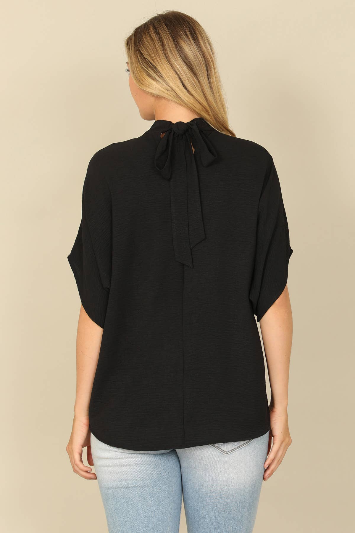 DOLMAN SLEEVE HIGH NECK TOP