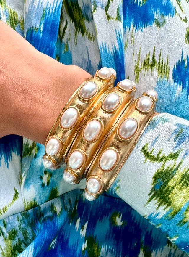 Harriette Pearl Bracelet Gold: Default