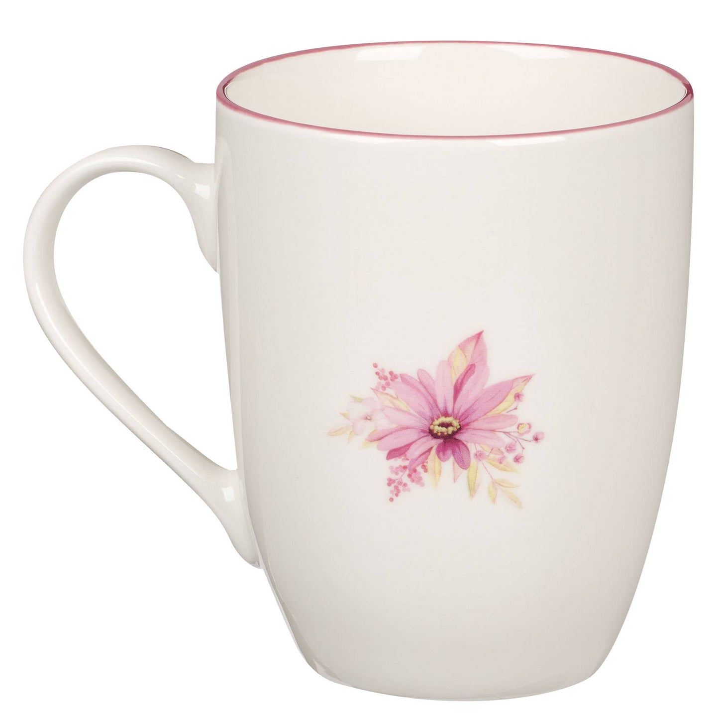 Mug Pink Wreath Walk by Faith 2 Cor. 5:7