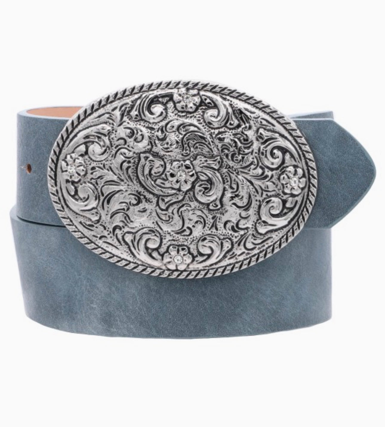 Floral Swirl Buckle Belt