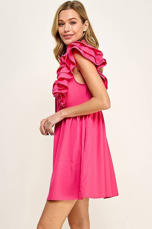 Camille Ruffle Button Down Dress