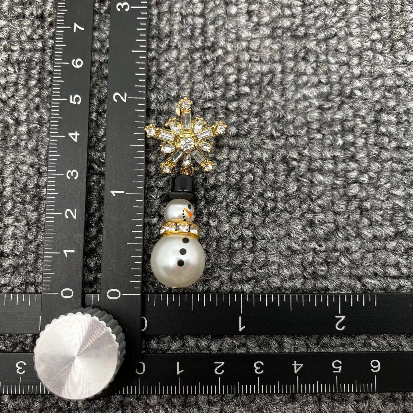 Christmas Jewelry Sparkling Snowman Snowflake Post Earrings