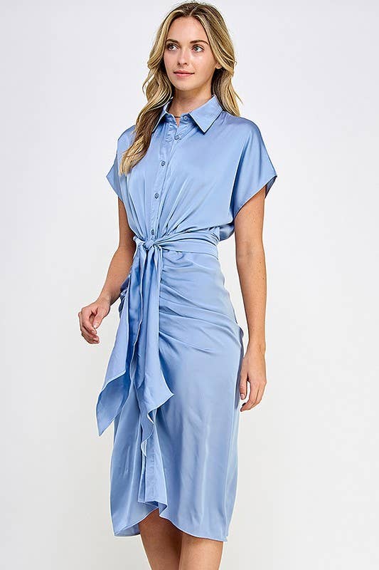 Charmeus Midi Collared Dress for Women
