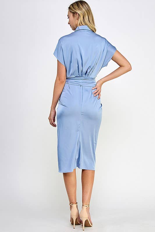 Charmeus Midi Collared Dress for Women