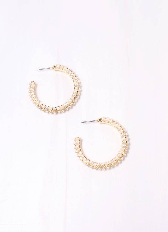 Woodard Pearl Hoop Earring