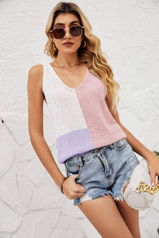 Color Block Tank Top