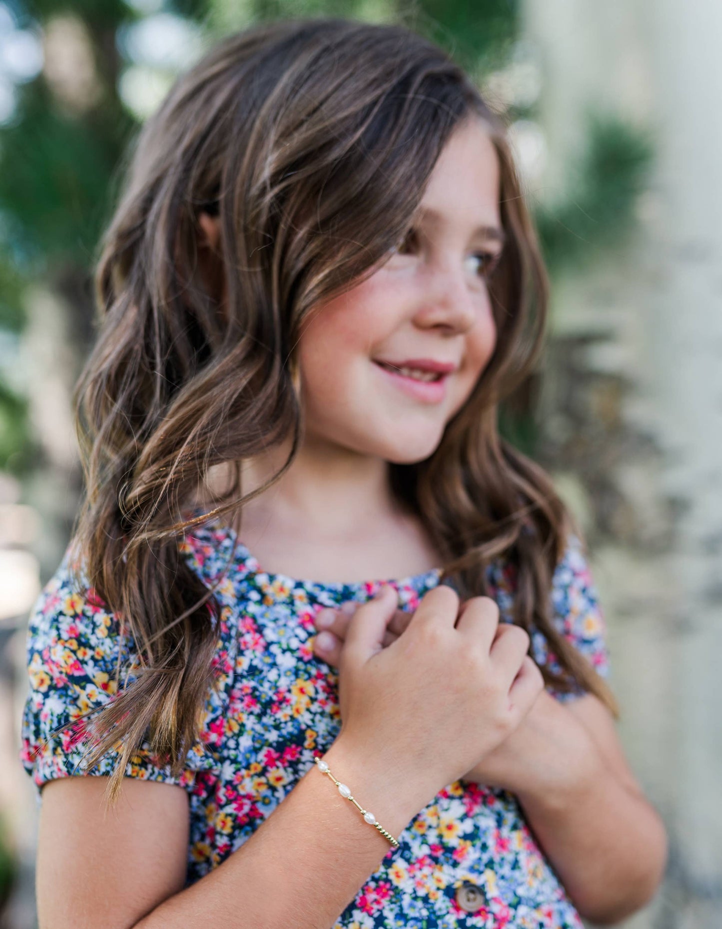 Little Girls14K Gold-Plated Pearl Baby Bracelet for Kids