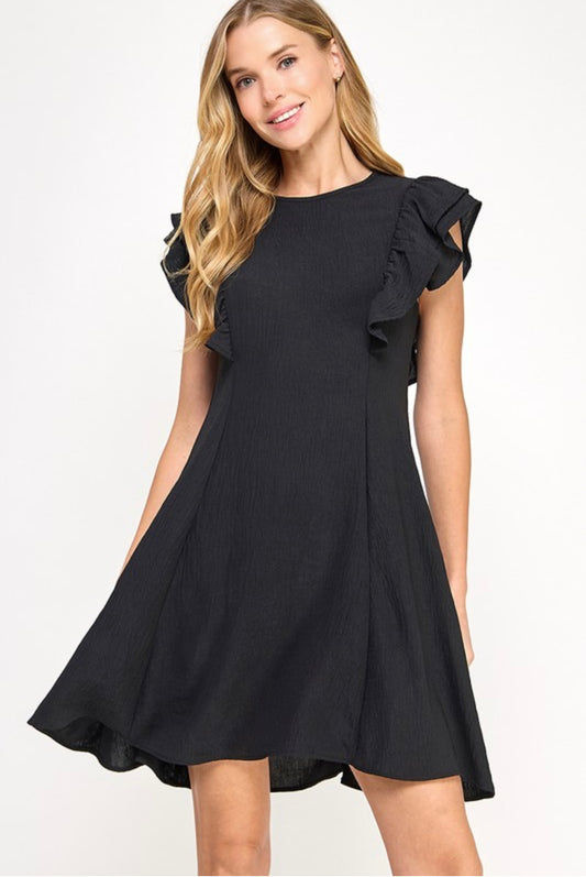 Zoey Ruffle Sleeve Dress