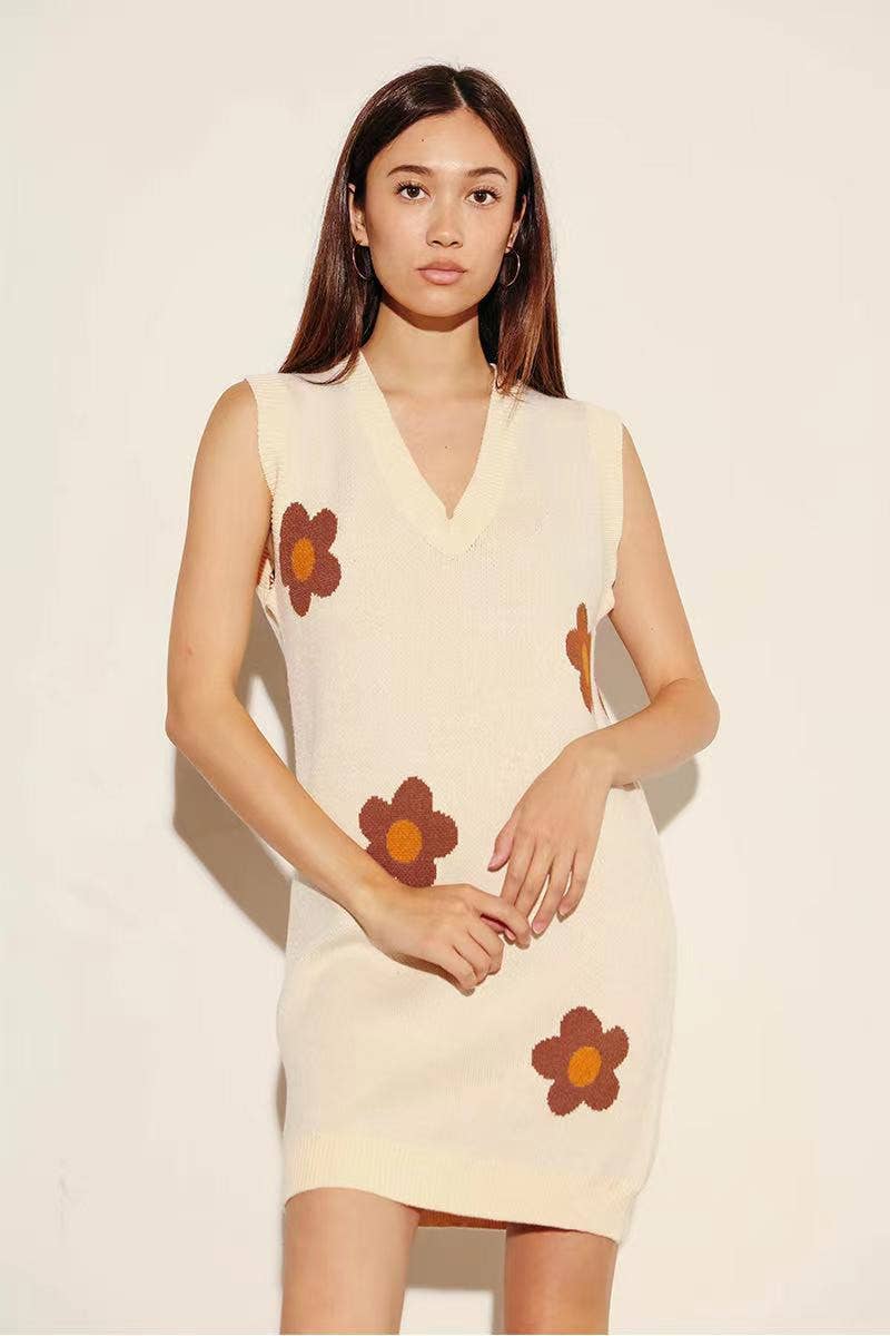 Flower Sweater Dress