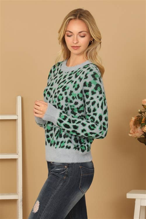 Furry Leopard Sweater