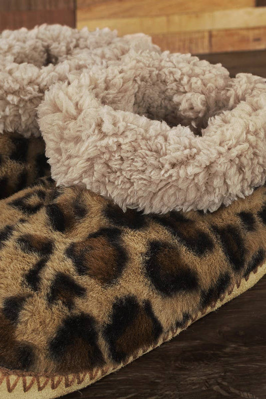 Cozy Leopard Print Slippers