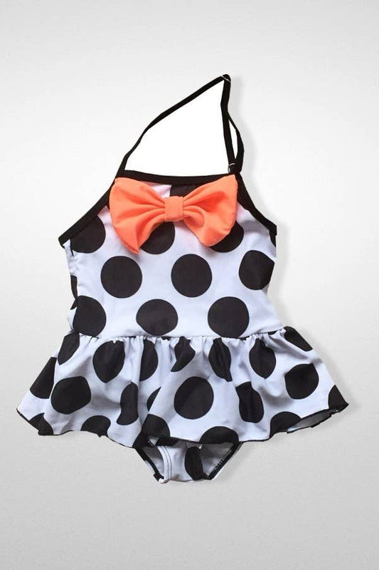 Girls Bow One Piece Swimsuit