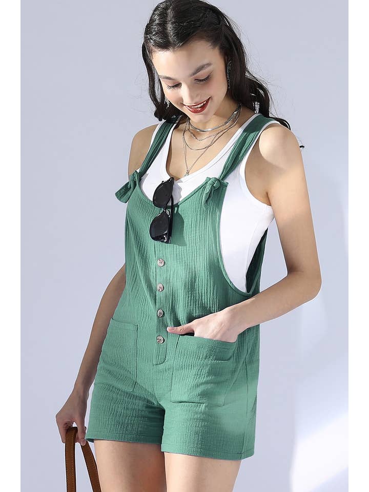 SAGE TIE ROMPER