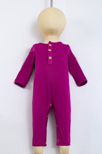 Magenta Bamboo Romper