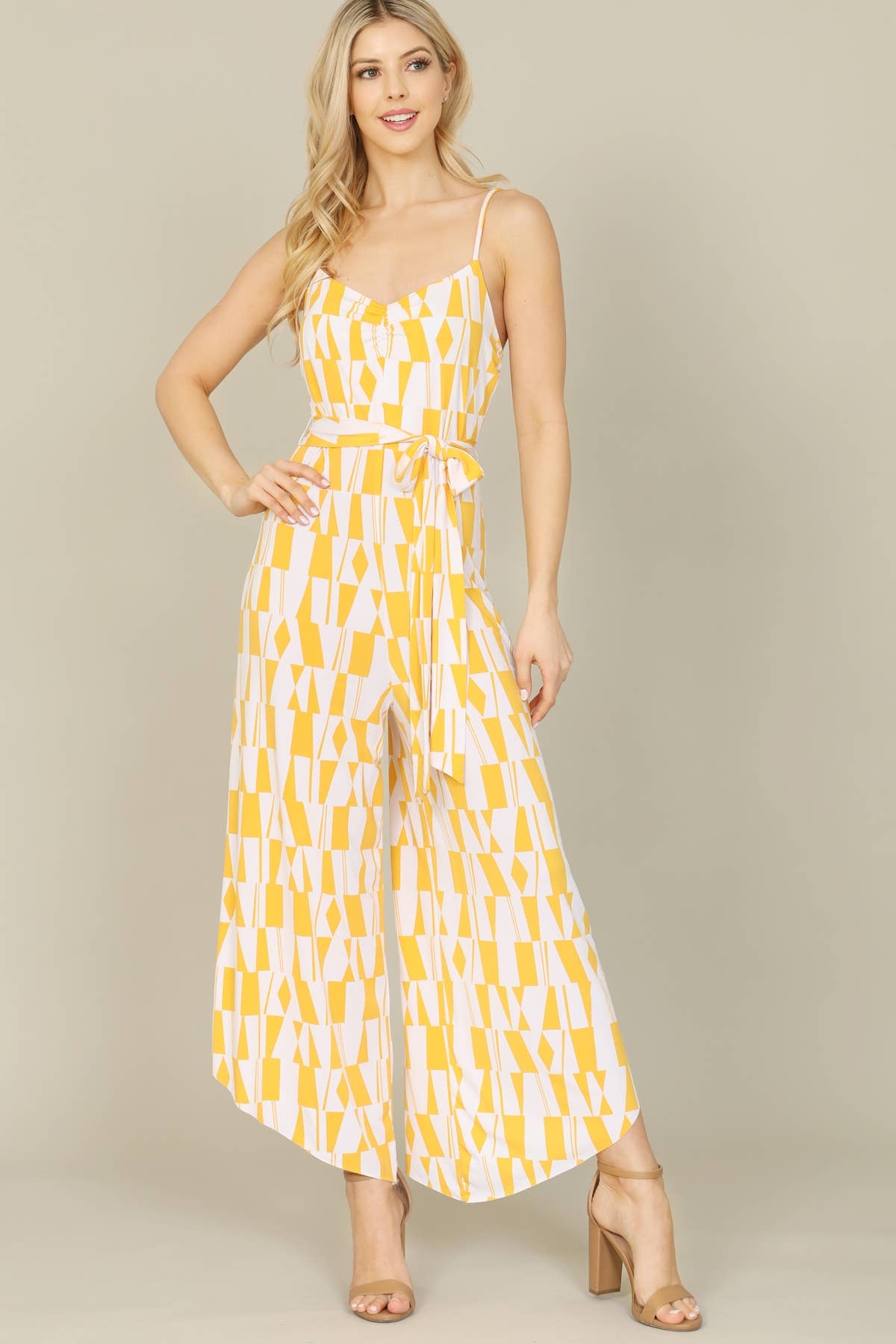 SPAGHETTI JUMPSUIT YELLOW