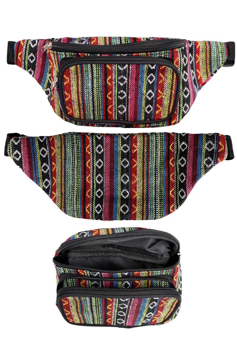 Boho Navajo Baja Tribal Woven Bum Bag Fanny Pack