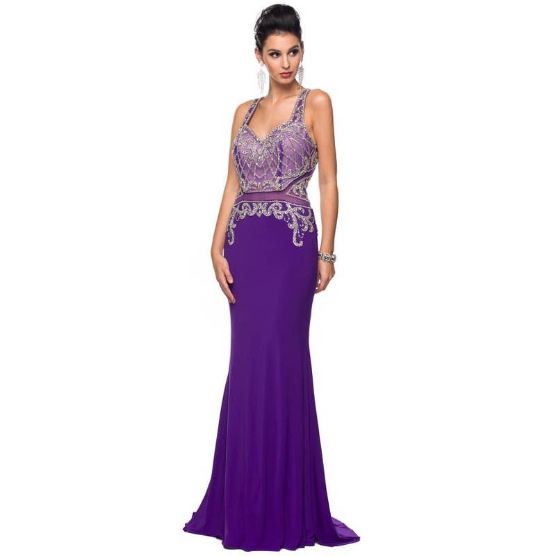 JEWEL EMBELLISHED EVENING GOWN ~ X-Small