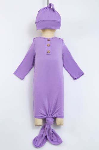 Lilac Bamboo Baby Gown