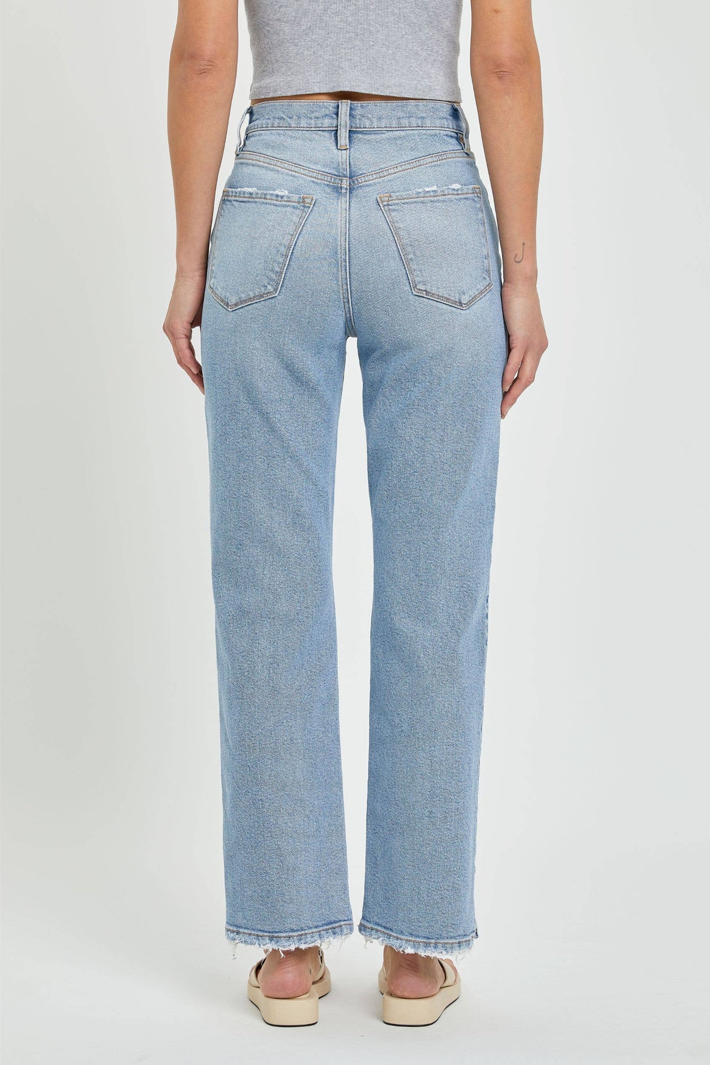 LT Super High Rise Dad Jean with Mini Slit