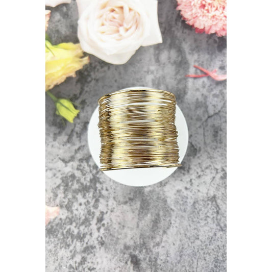 MULTI LAYER SHINNY WIRE WRAP BRACELET
