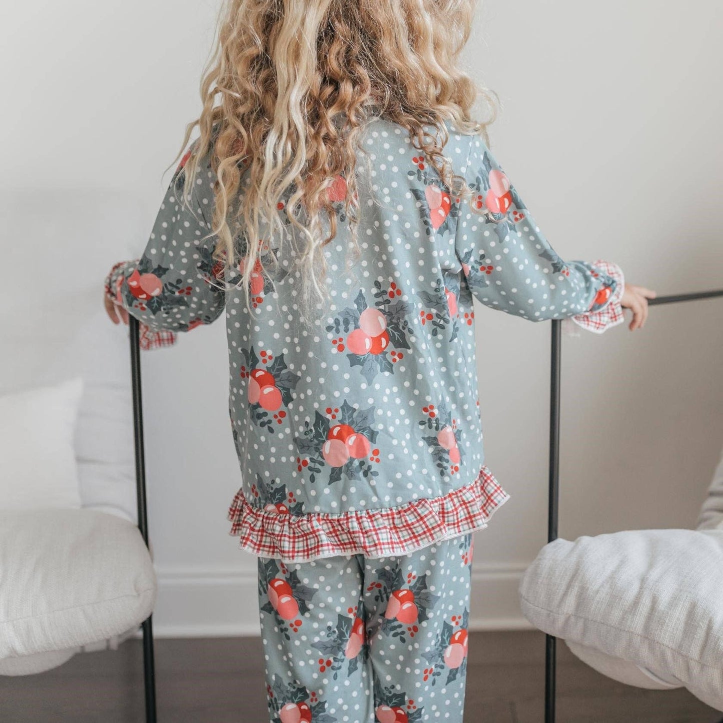 Kids Holly Berry Christmas Lounge Set