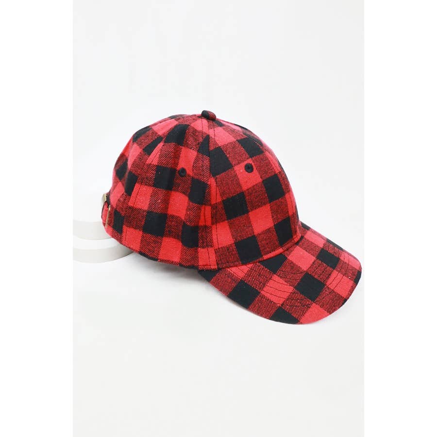 Lightweight Gingham Baseball Cap