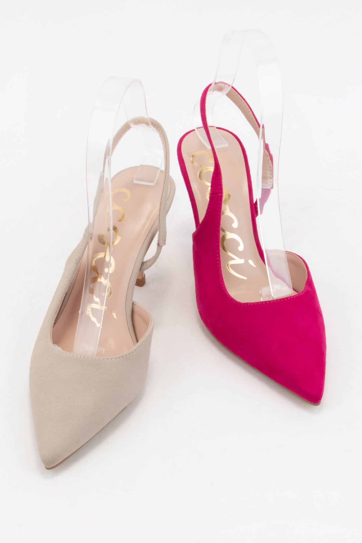 SARAH Pointed Toe Slingback Heels