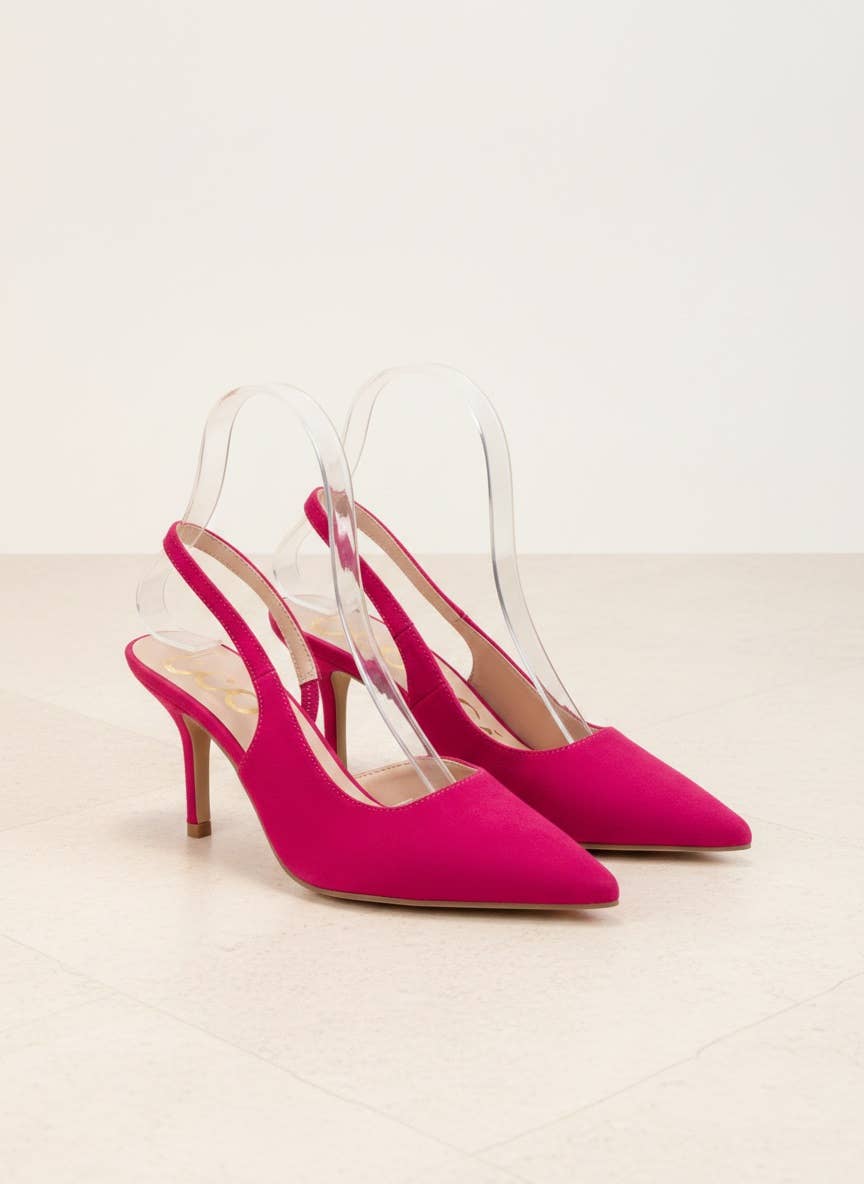 SARAH Pointed Toe Slingback Heels