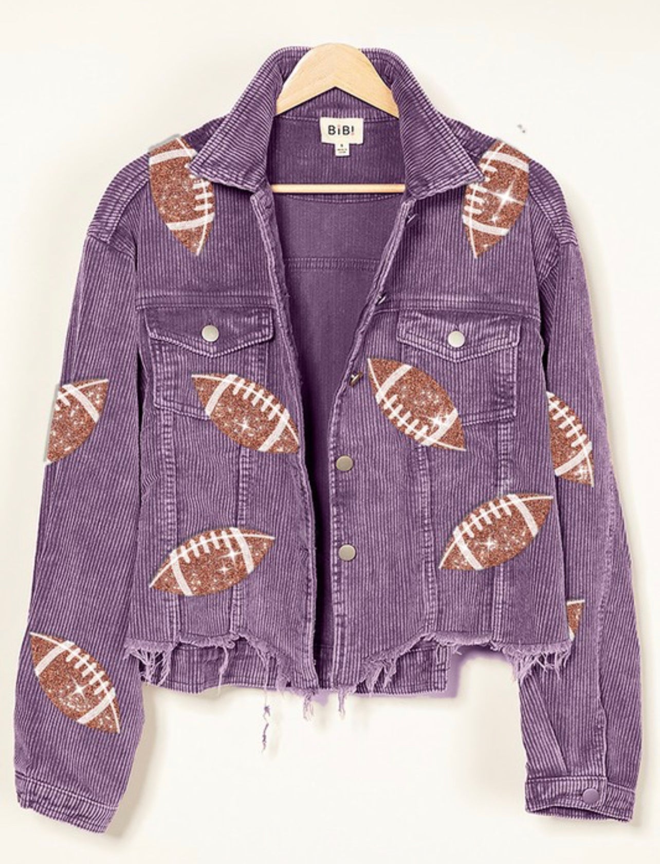 Sequins Football Corduroy Jacket