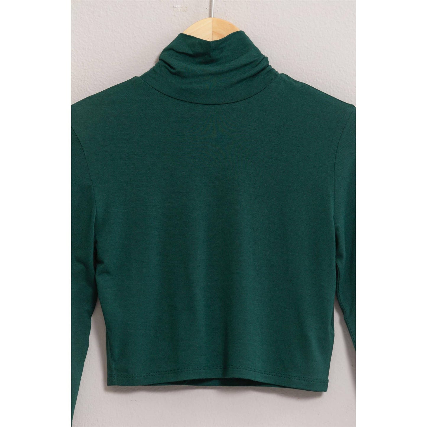 Long Sleeve Turtleneck Crop Top