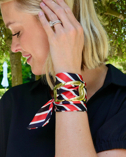 Serafina Scarf Bracelet Black/Red