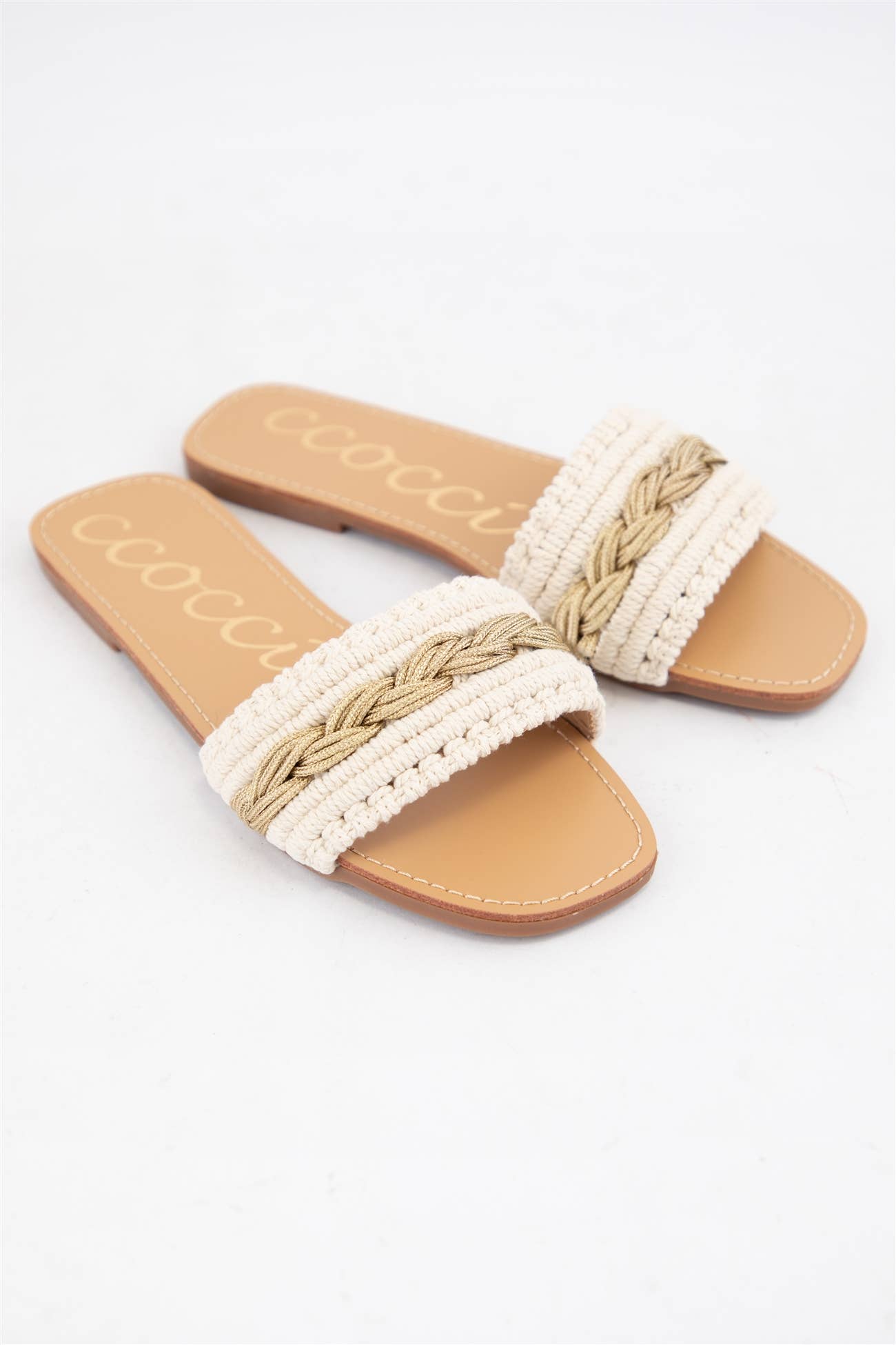 SALMA Woven Strap Braided Slide