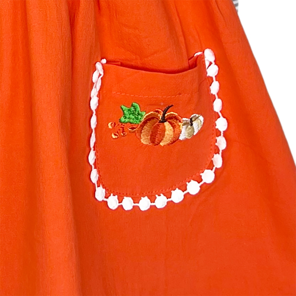 Girls Orange Fall Dress