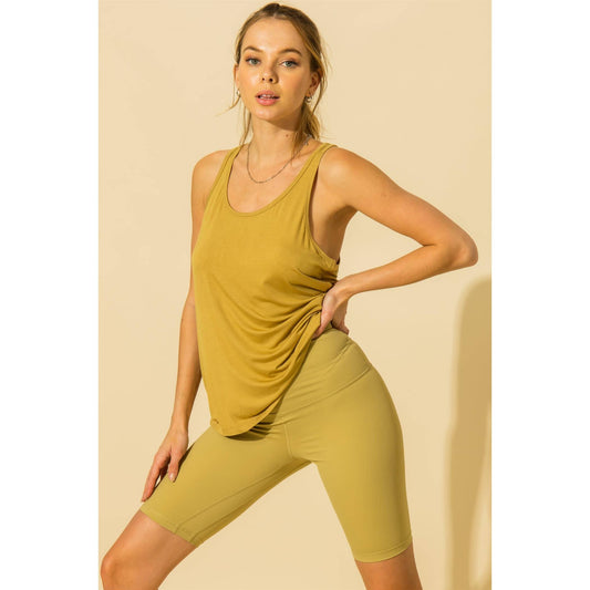 RACERBACK TANK TOP ~ Golden Lime