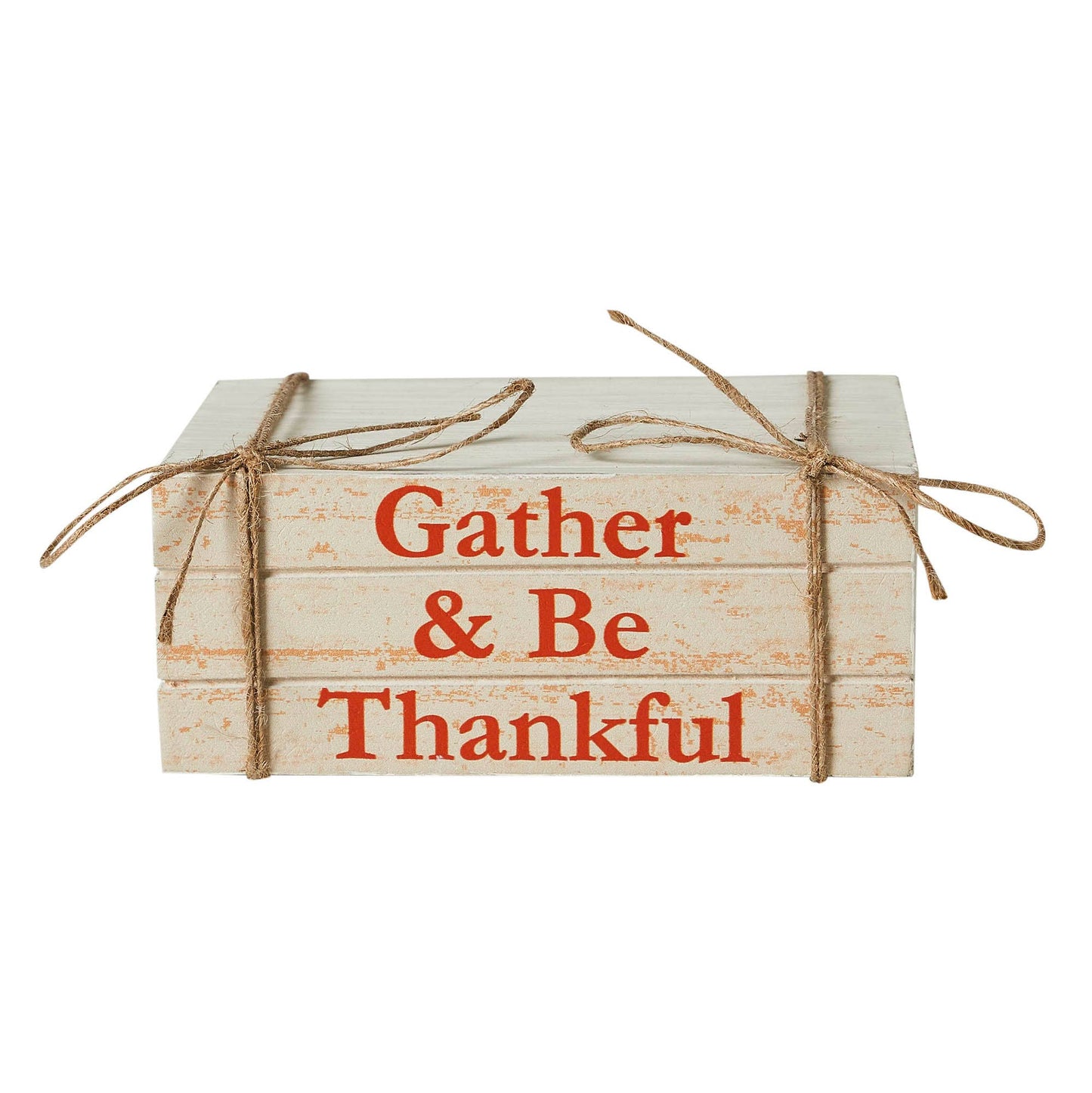 Gather & Be Thankful Faux Book Stack 2.5x6x4